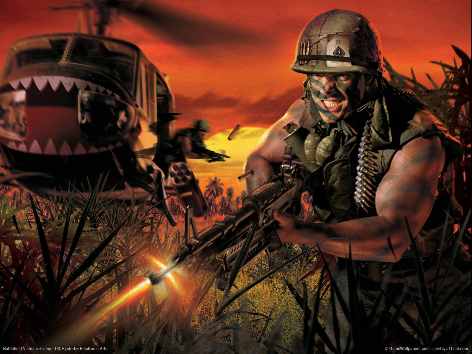 Viet Nam Artwork Huey Battlefield Vietnam HD Wallpaper World