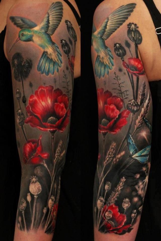 Hummingbird By Ellen Westholm Sleeve Tattoos Beautiful