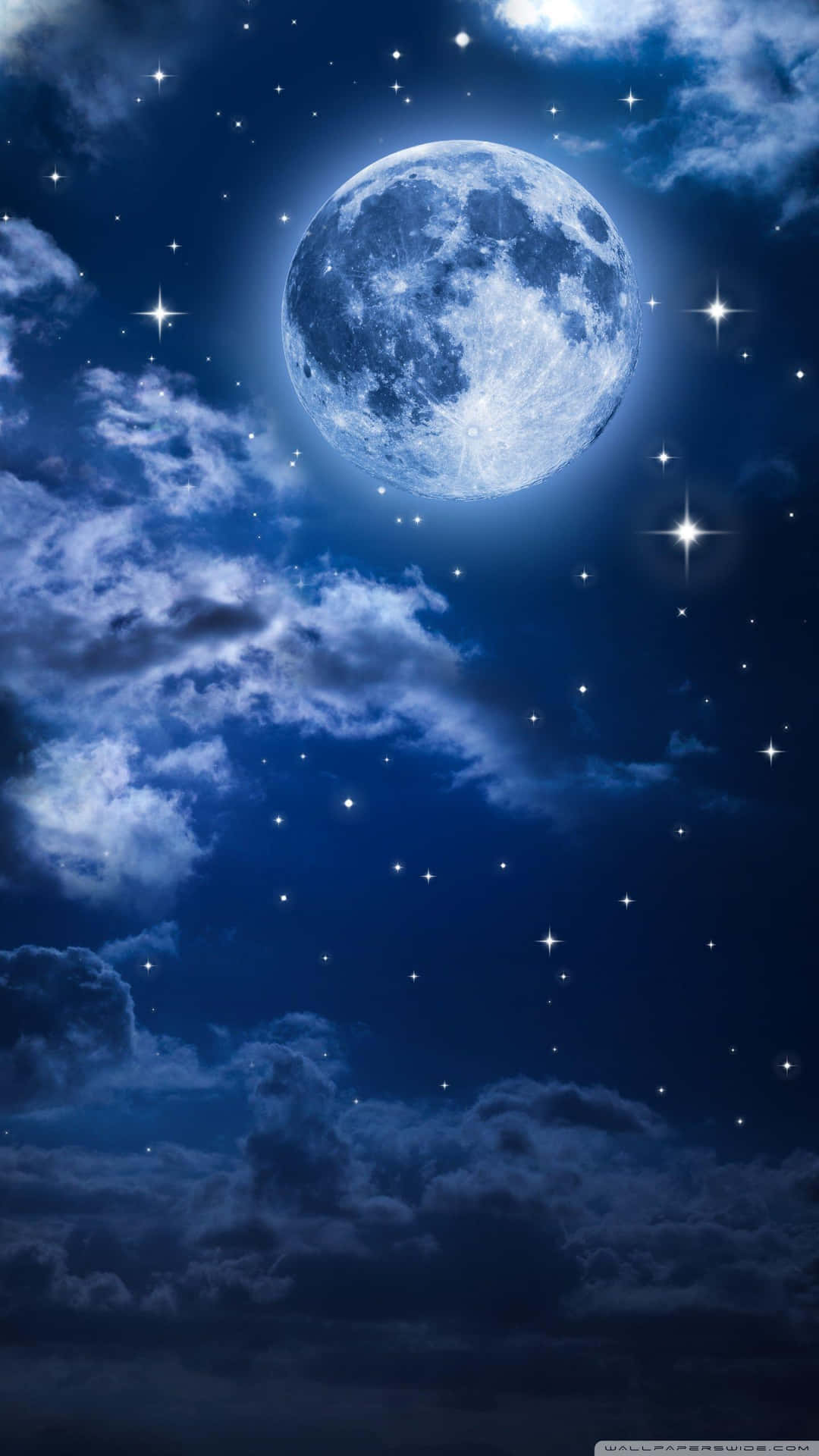 Moon And Stars iPhone Wallpaper