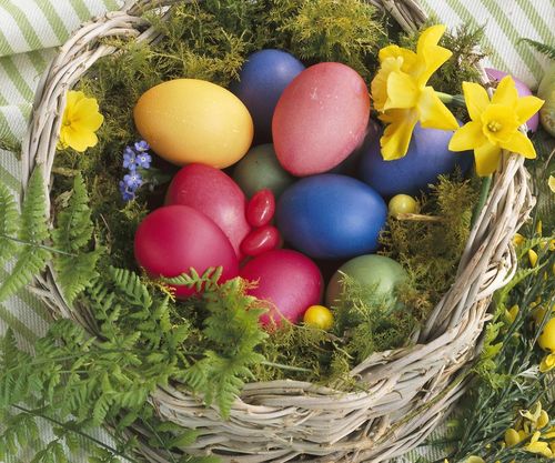 Easter Eggs In A Basket Wallpaper For Google Nexus S