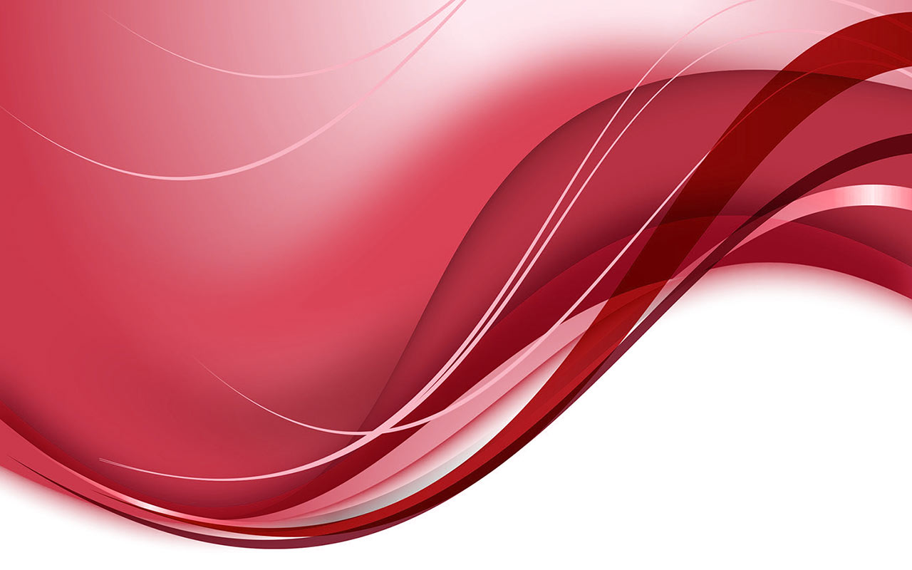 Abstract red background with flowing curves and lines