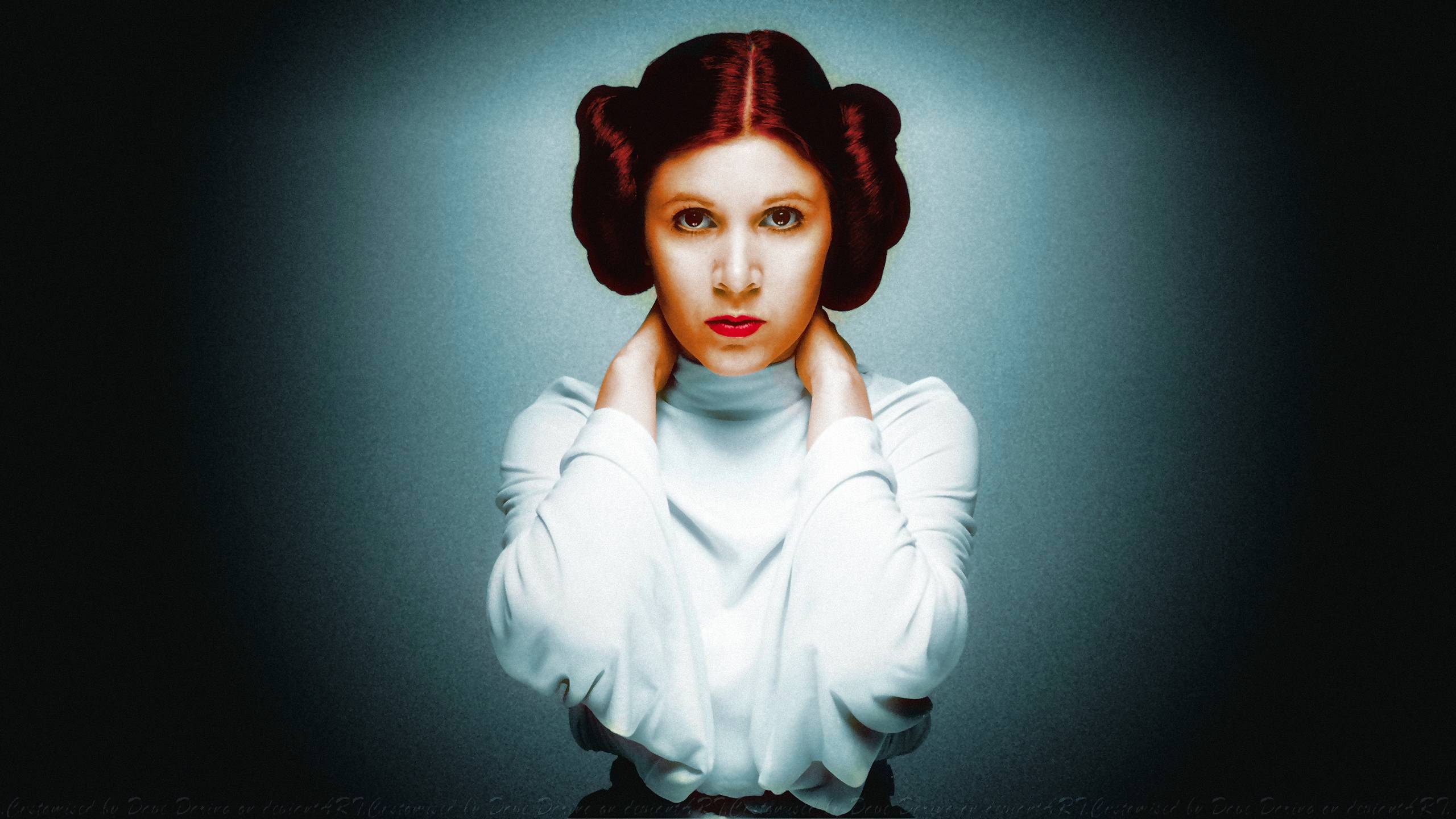 Carrie Fisher Princess Leia Colourized By Dave Daring On