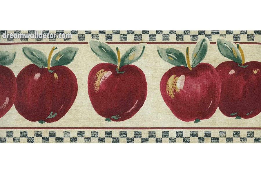 Apple Wallpaper Border Grasscloth