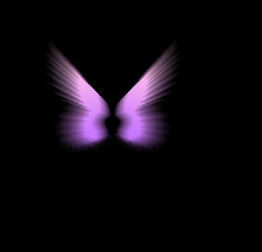 Purple Hearts With Wings