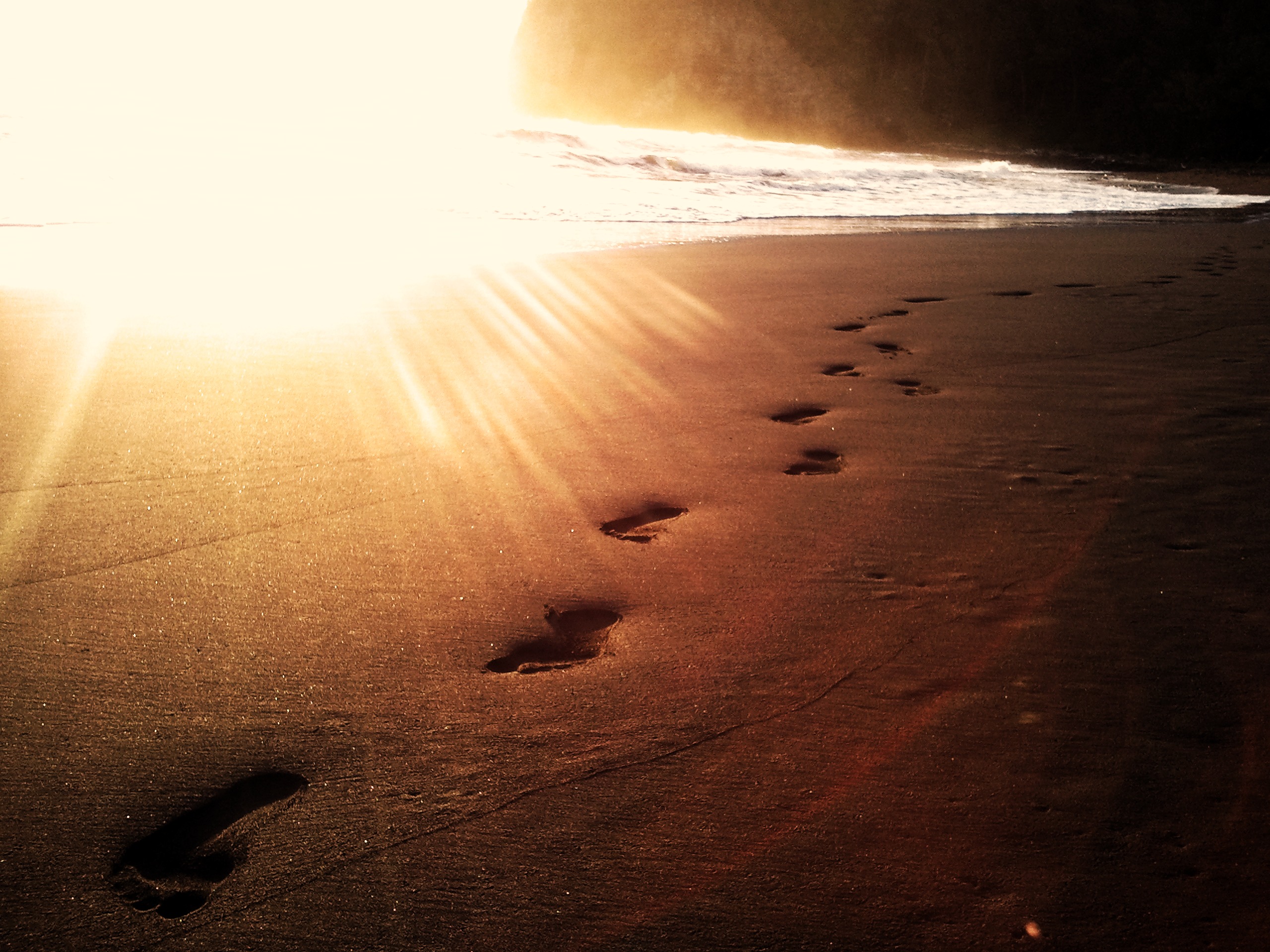 Footprints In The Sand Wallpaper HD Image New