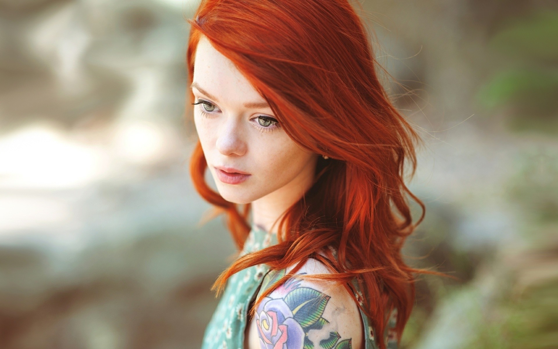 Beautiful Redhead Lass Desktop Pc And Mac Wallpaper