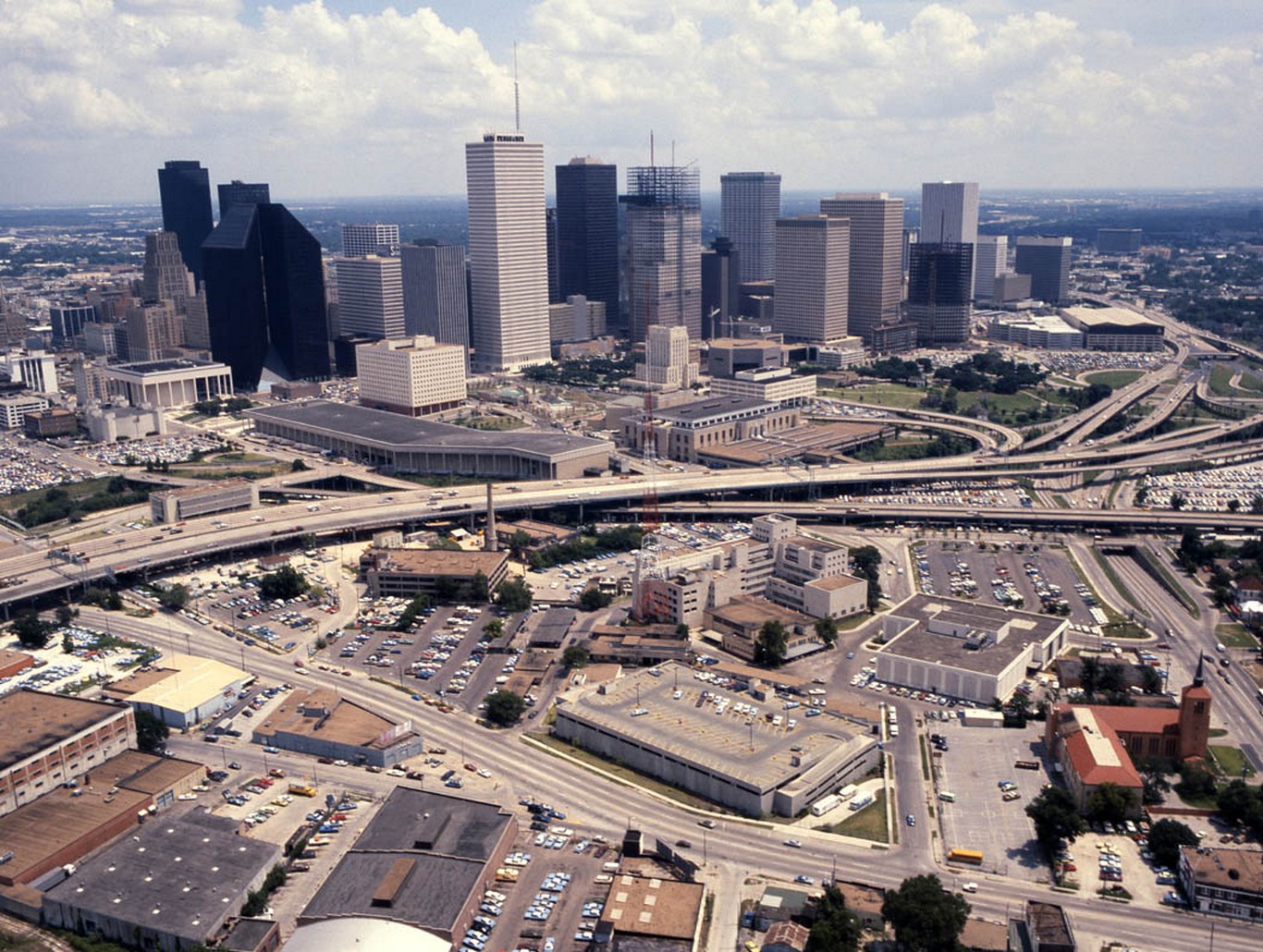aerial 1970s picture Houston aerial 1970s photo Houston aerial