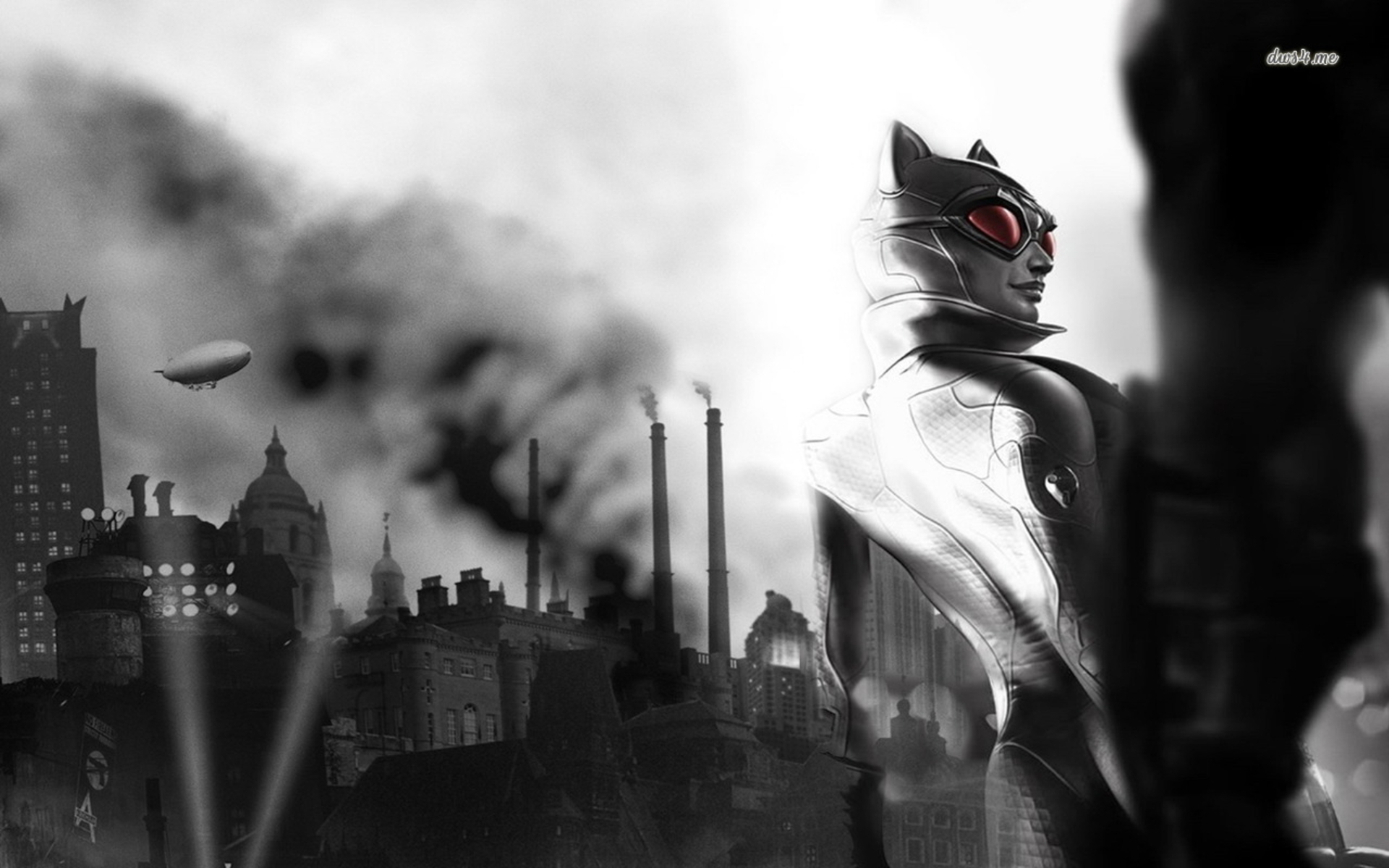 Pixel Desktop Wallpaper Catwoman Batman Arkham City Game