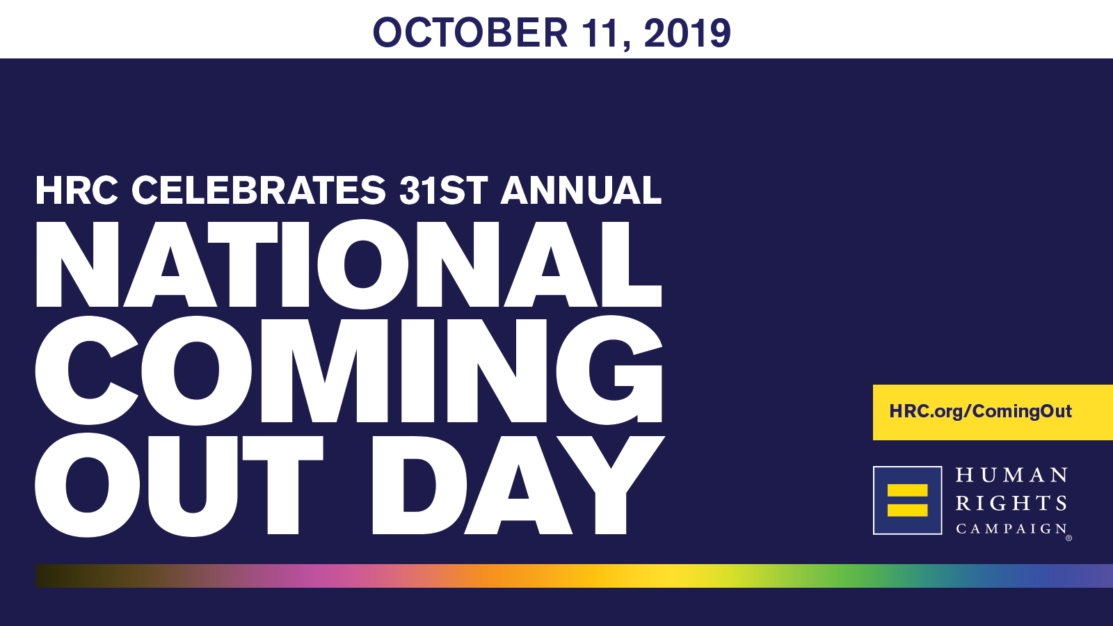 Hrc Celebrates 31st Annual National Ing Out Day Human Rights