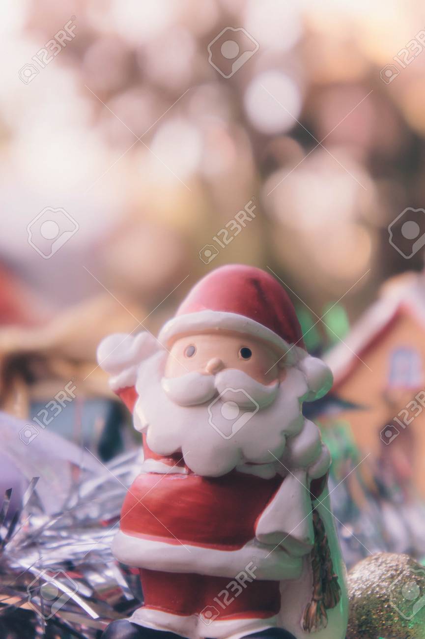 Santa Claus And Chirstmas Background Stock Photo Picture
