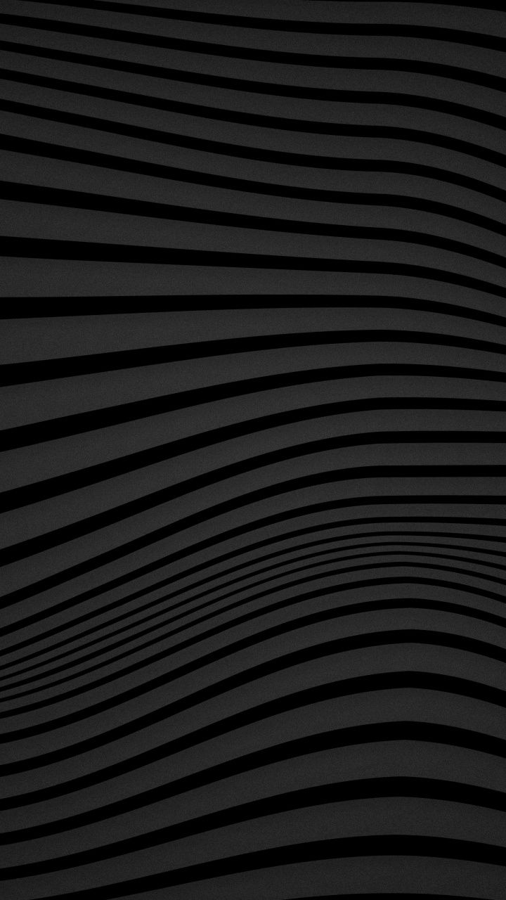 Curvy Stripes Dark Black Wallpaper