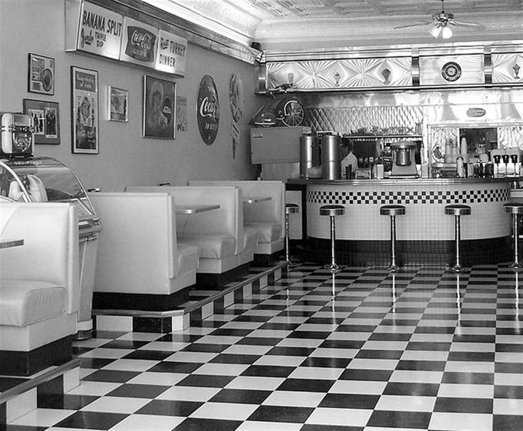 Retro Diner Desktop Wallpaper Vintage 1950s Diners Cafe