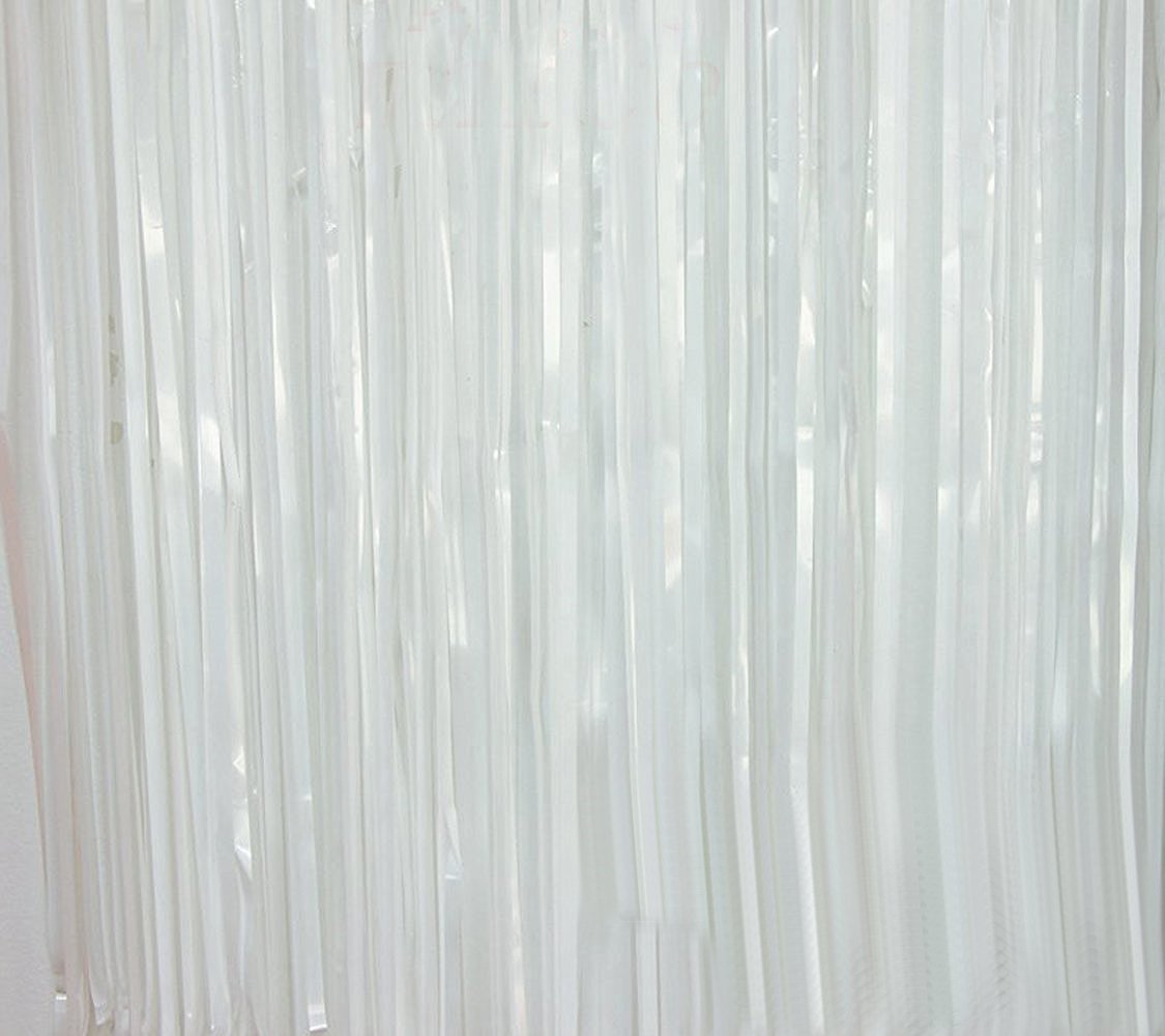 Amazon Blukey White Foil Fringe Curtain 18ftx8ft Metallic