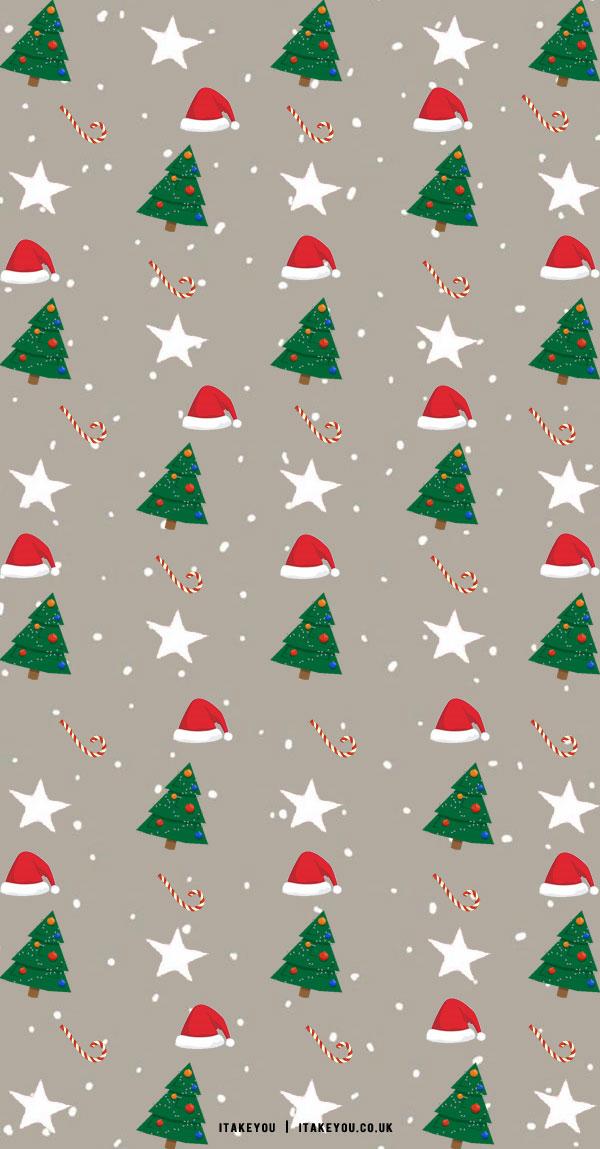 40 Preppy Christmas Wallpaper Ideas Hat Christmas Tree Star
