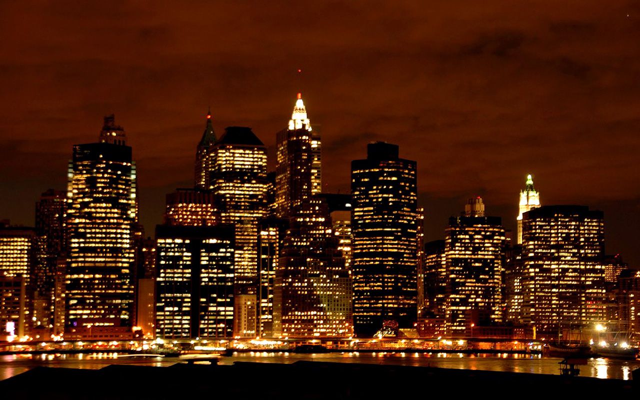 City Skylines At Night HD Wallpaper In Skyline Imageci
