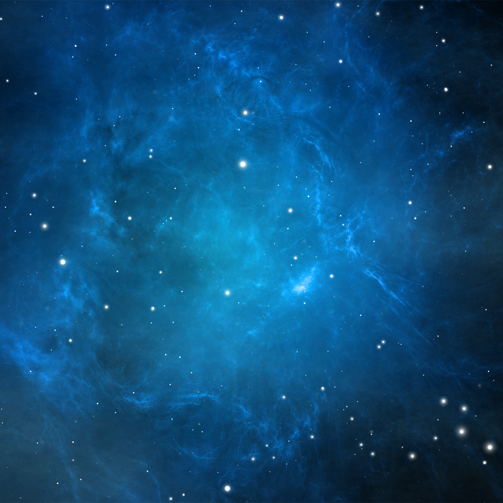 Blue Nebula iPad Wallpaper