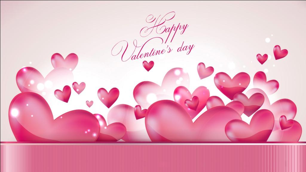 Happy Valentine S Day Pink Hearts Wallpaper