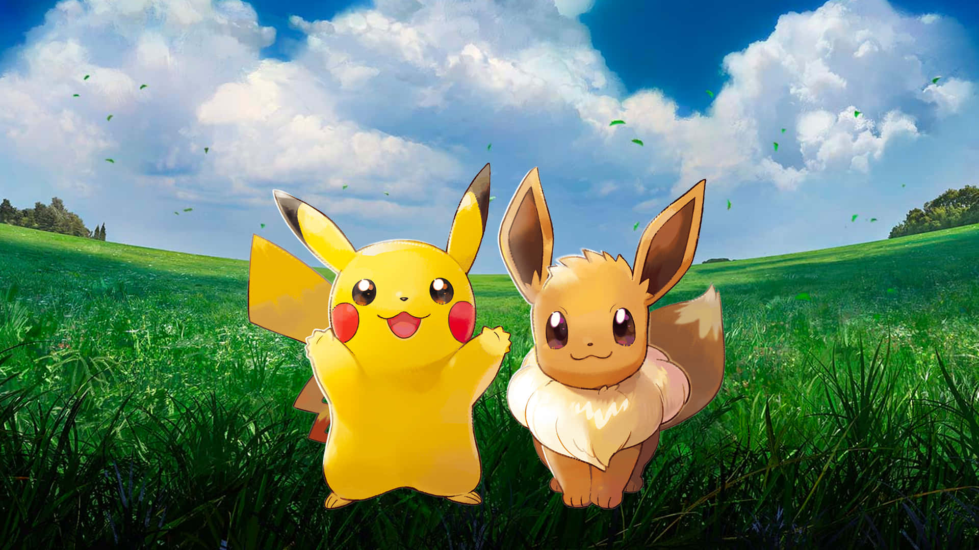 Cute Pikachu And Eevee Wallpaper