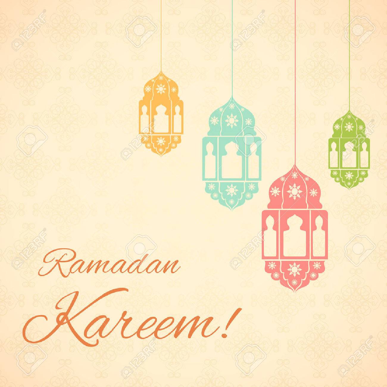 Vector Illustration Of Illuminated Lamp For Ramadan Kareem