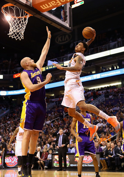 Up For A Slam Dunk Against Chris Kaman Of The Los Angeles Lakers