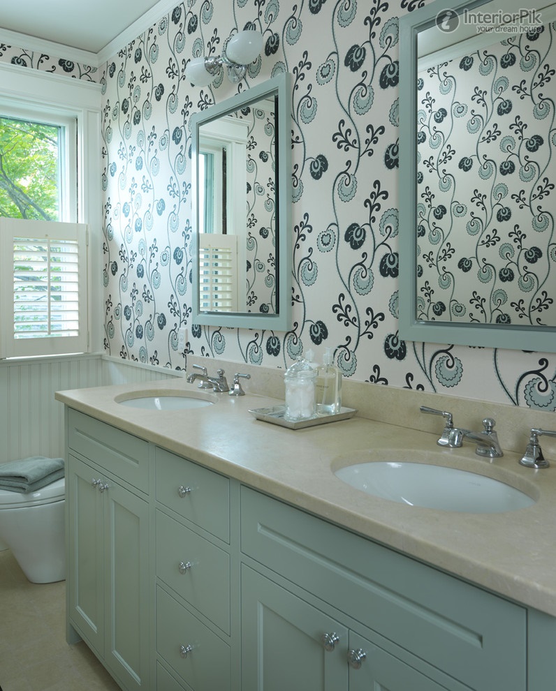 European Style Small Bathroom Wallpaper Picture