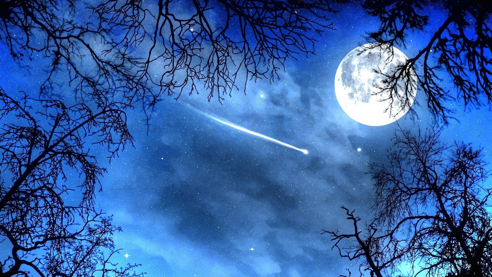 Wallpaper Of Stars And Moon