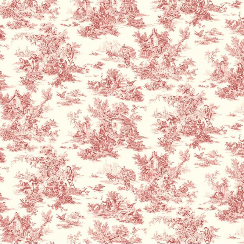 Free download Wallpaper Toile Red Toile Pattern Wallpaper [800x800] for ...