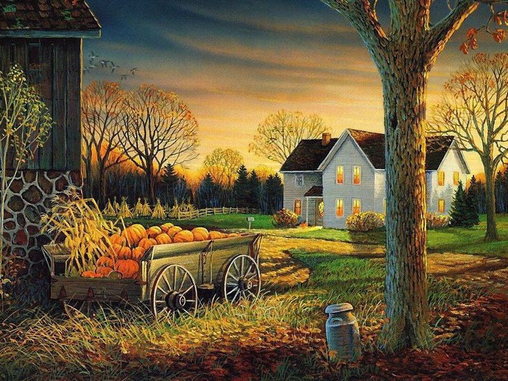Fall Scenes Wallpaper And Screensavers Autumn Wagon