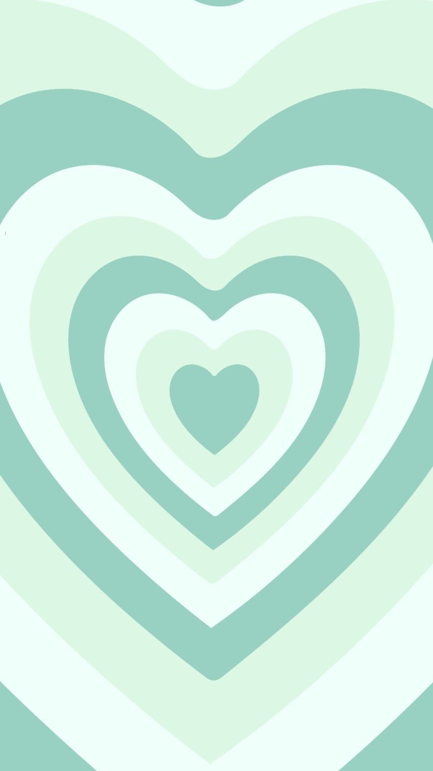 Y2k powerpuff girls sage green hearts aesthetic phone wallpaper 882x1571