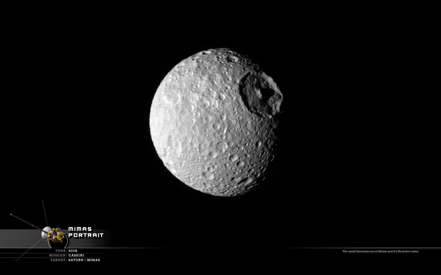 Mimas Wallpaper Portrait Saturns Moons All Plas