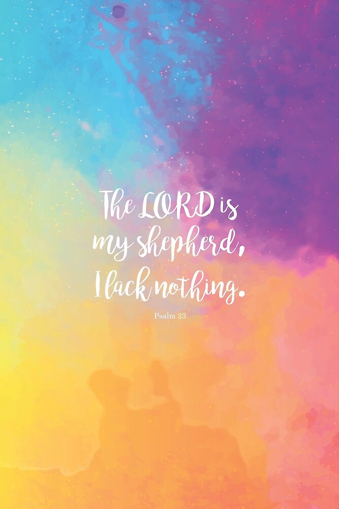 Psalm The Lord Is My Shepherd Scripture By Studiocitrine