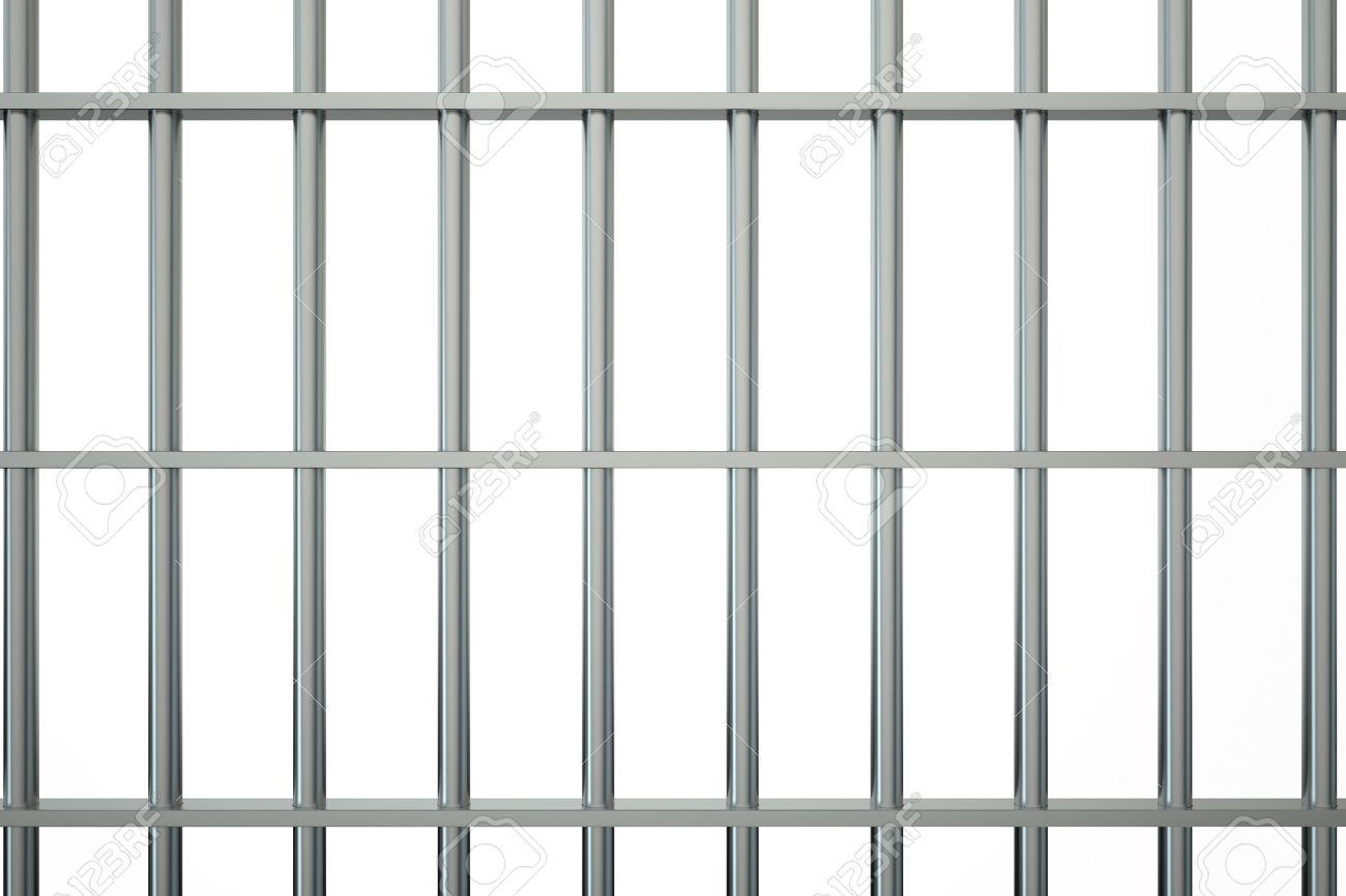 Metal Prison Bars On White Background Stock Photo Picture And