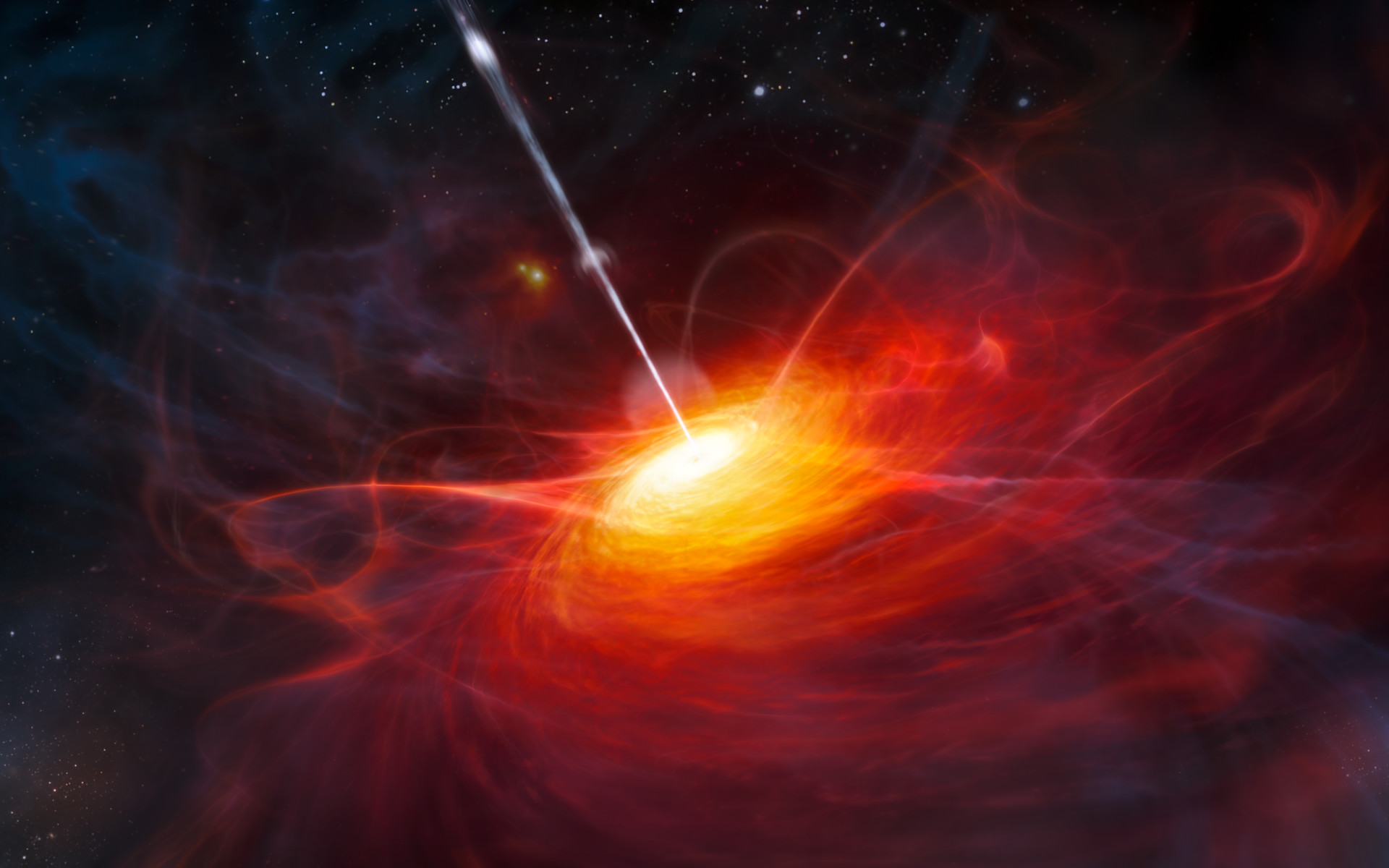 An Artist S Rendering Of The Most Distant Quasar Eso