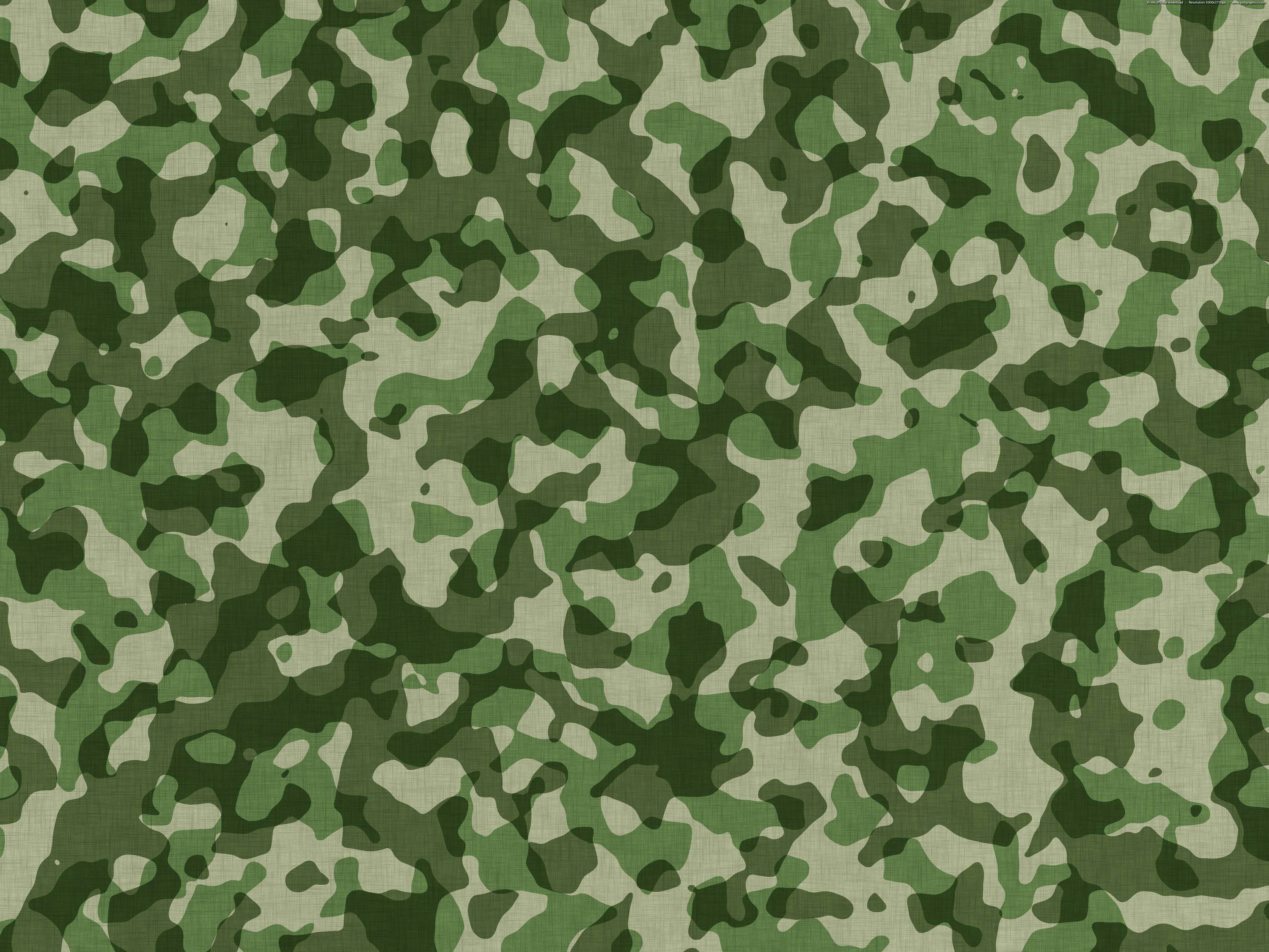 Camouflage Pattern Wallpaper: Seamless Green and Beige Texture