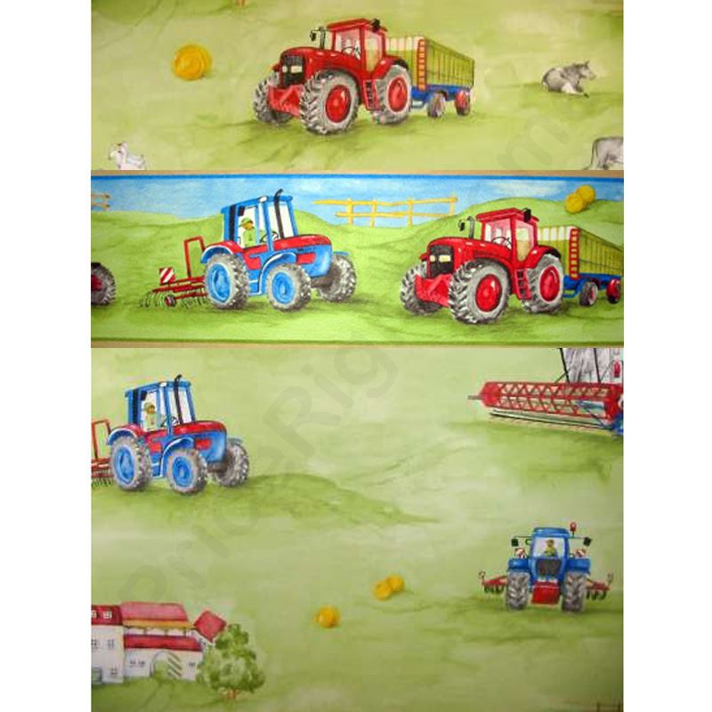 Details Zu Tractors Wallpaper Borders New Sealed 5m Childrens Farm