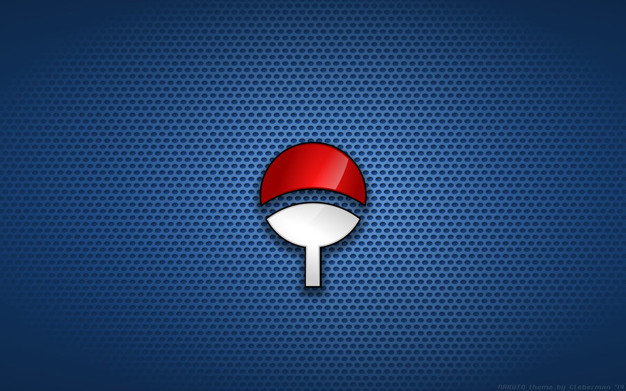 Wallpaper Uchiha Fan Blue Theme Logo By Kalangozilla On