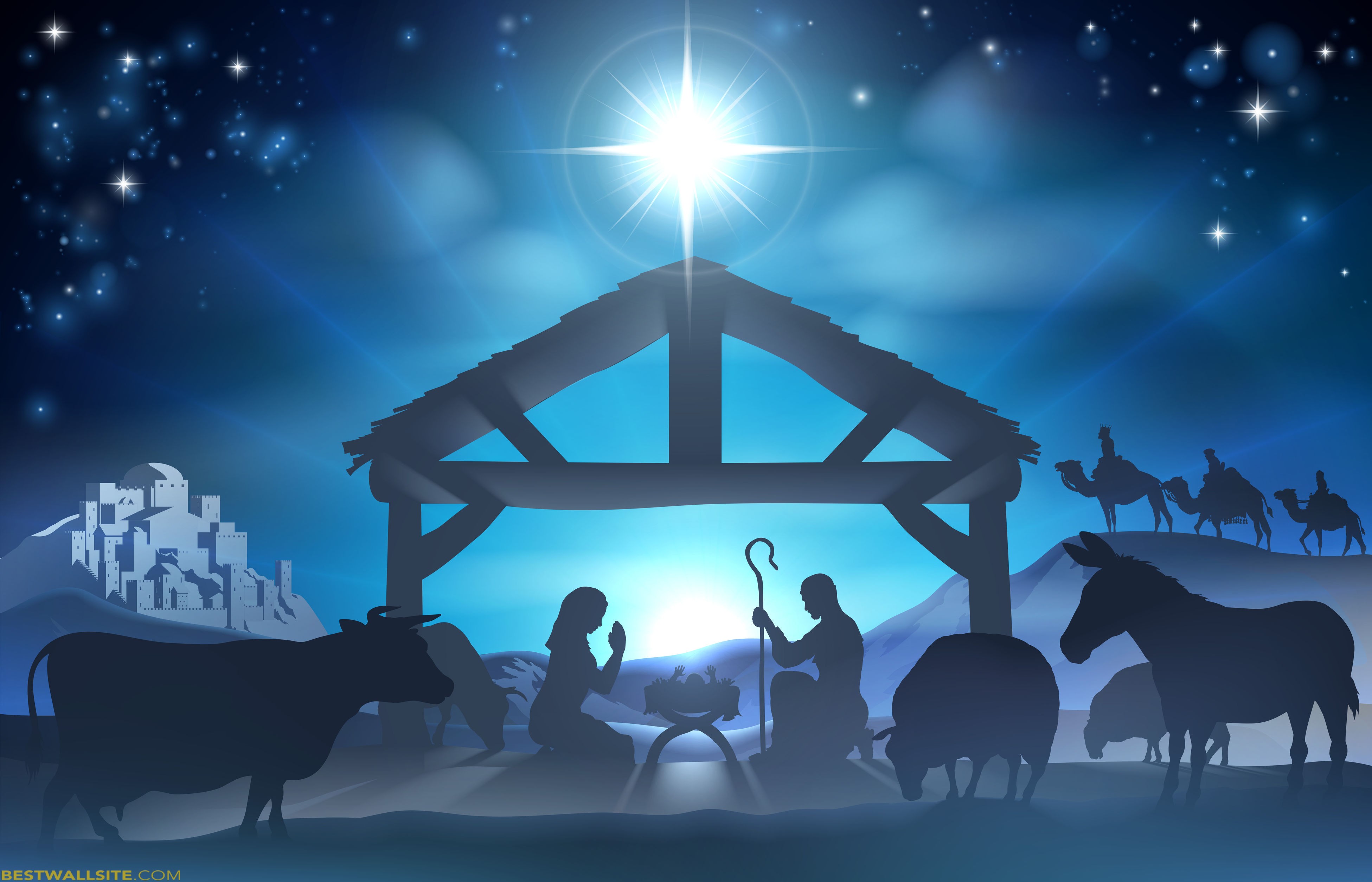Advent Christmas Time Nativity Scene Bestwallsite