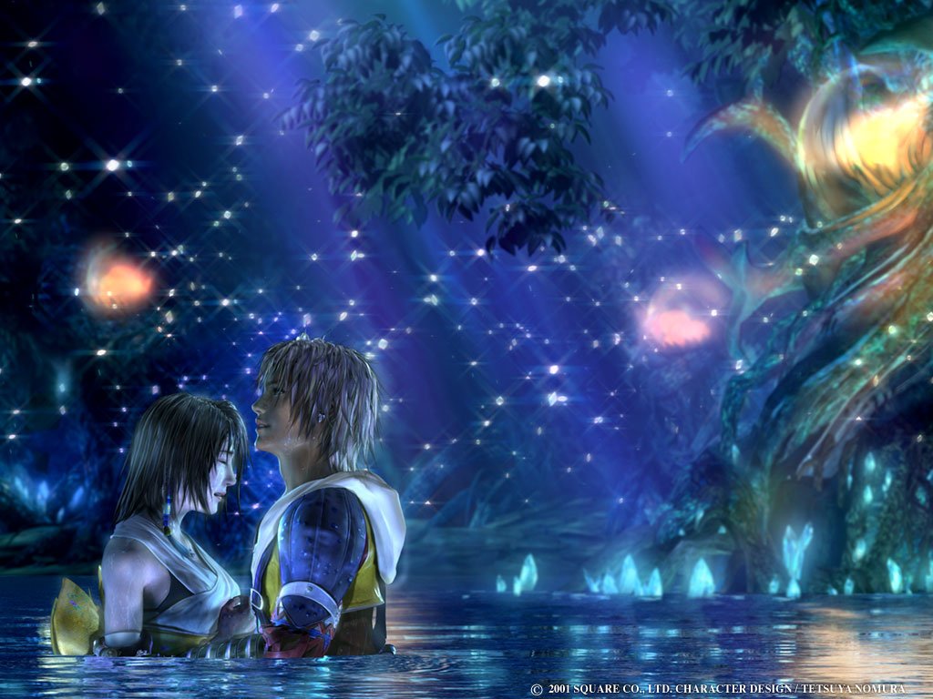 Wallpaper tidus et yuna Final Fantasy 10 fond dcran tidus et yuna