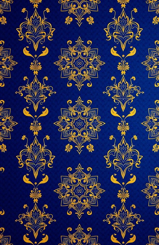 Royal Blue And Gold Wallpaper