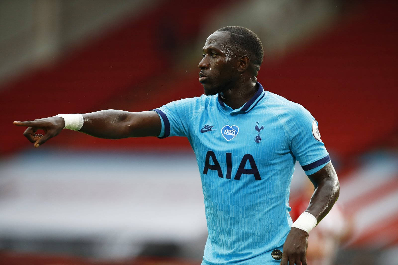 Moussa Sissoko In Cyan Wallpaper