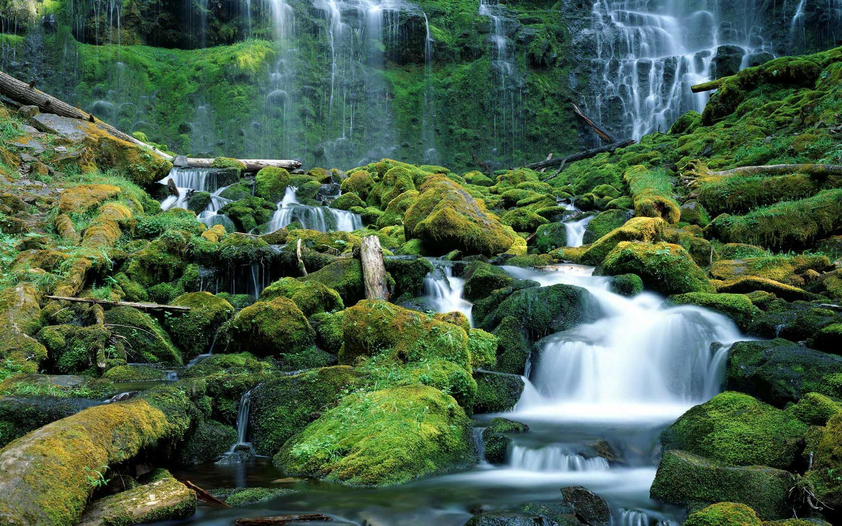 Waterfalls Of Oregon Proxy Falls Pixel Nature HD Wallpaper
