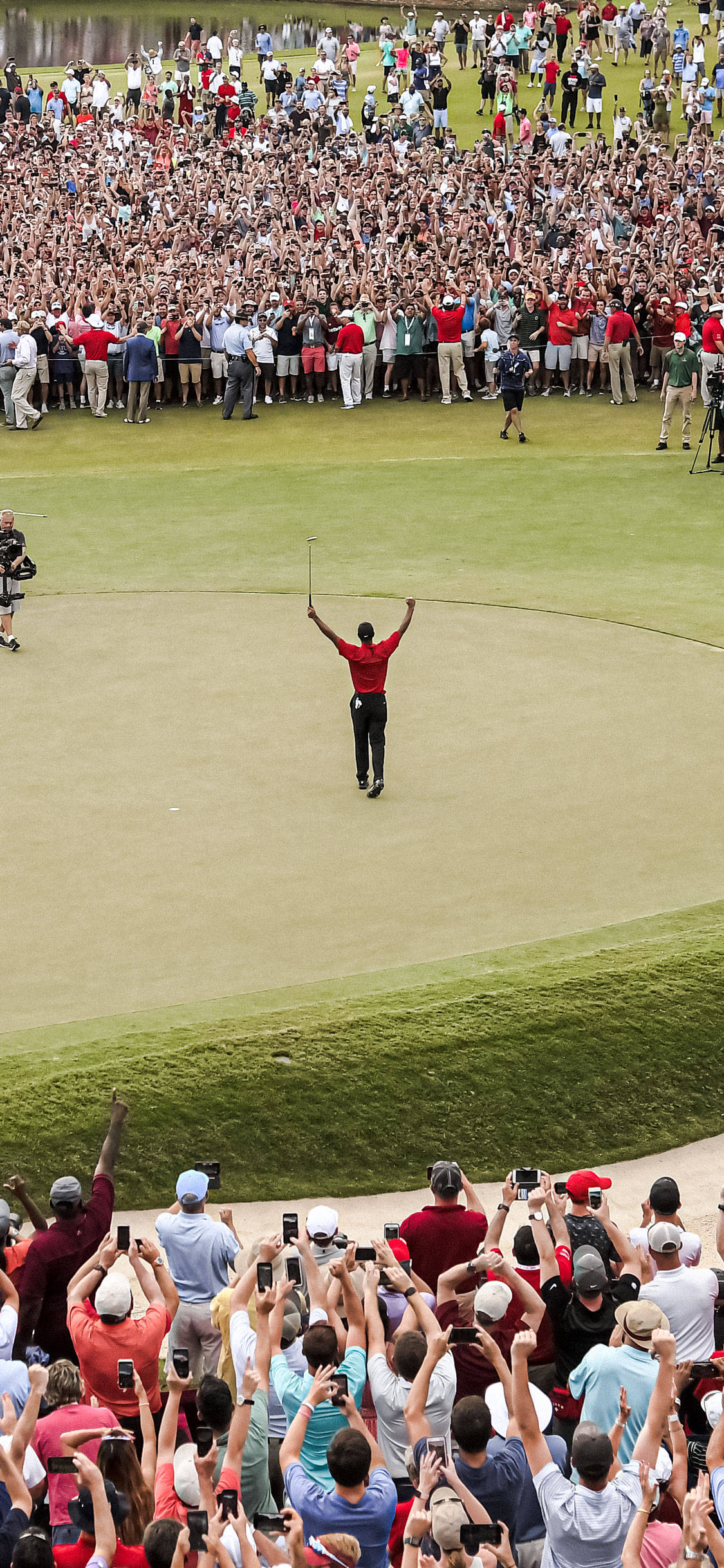 Tiger Woods On The Green Sports iPhone Wallpaper