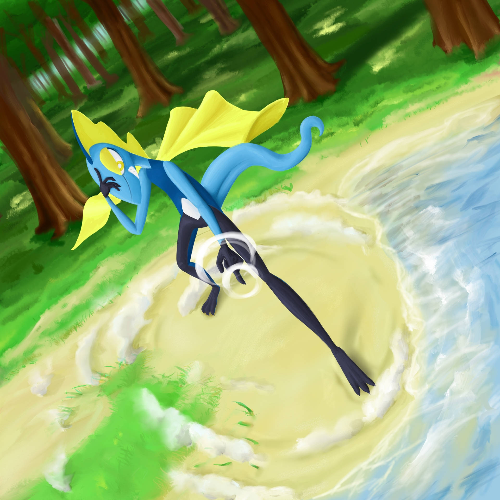 Inteleon From Pokemon Video Game Y2Musr517D7D90Bo Wallpaper