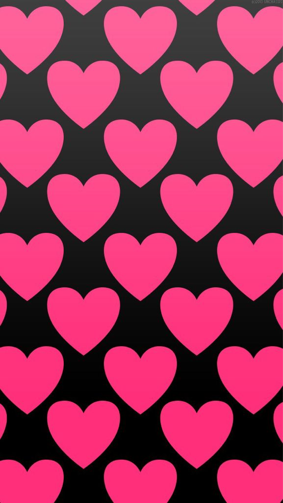 Hotpink Black Heart Wallpaper Pretty Pink And