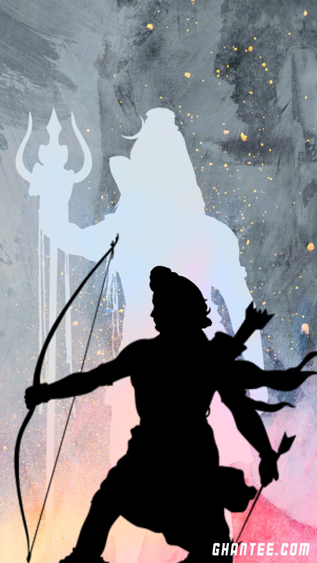 Lord Shiva And Shri Ram HD Phone Wallpaper Painting