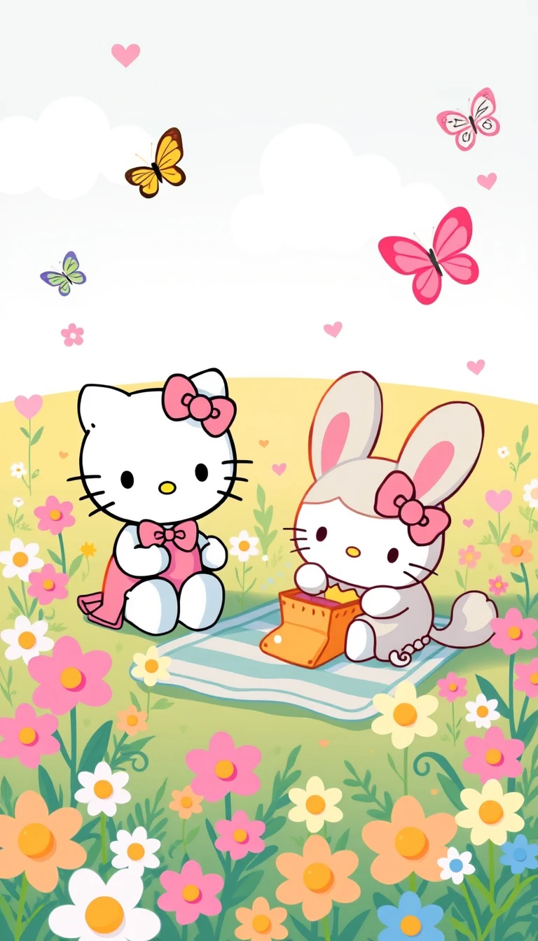 Hello Kitty And Cinnamoroll Wallpaper