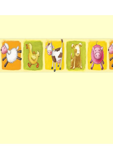 Farm Animals Wallpaper Border With Sheep Ducks Pigs And Cows
