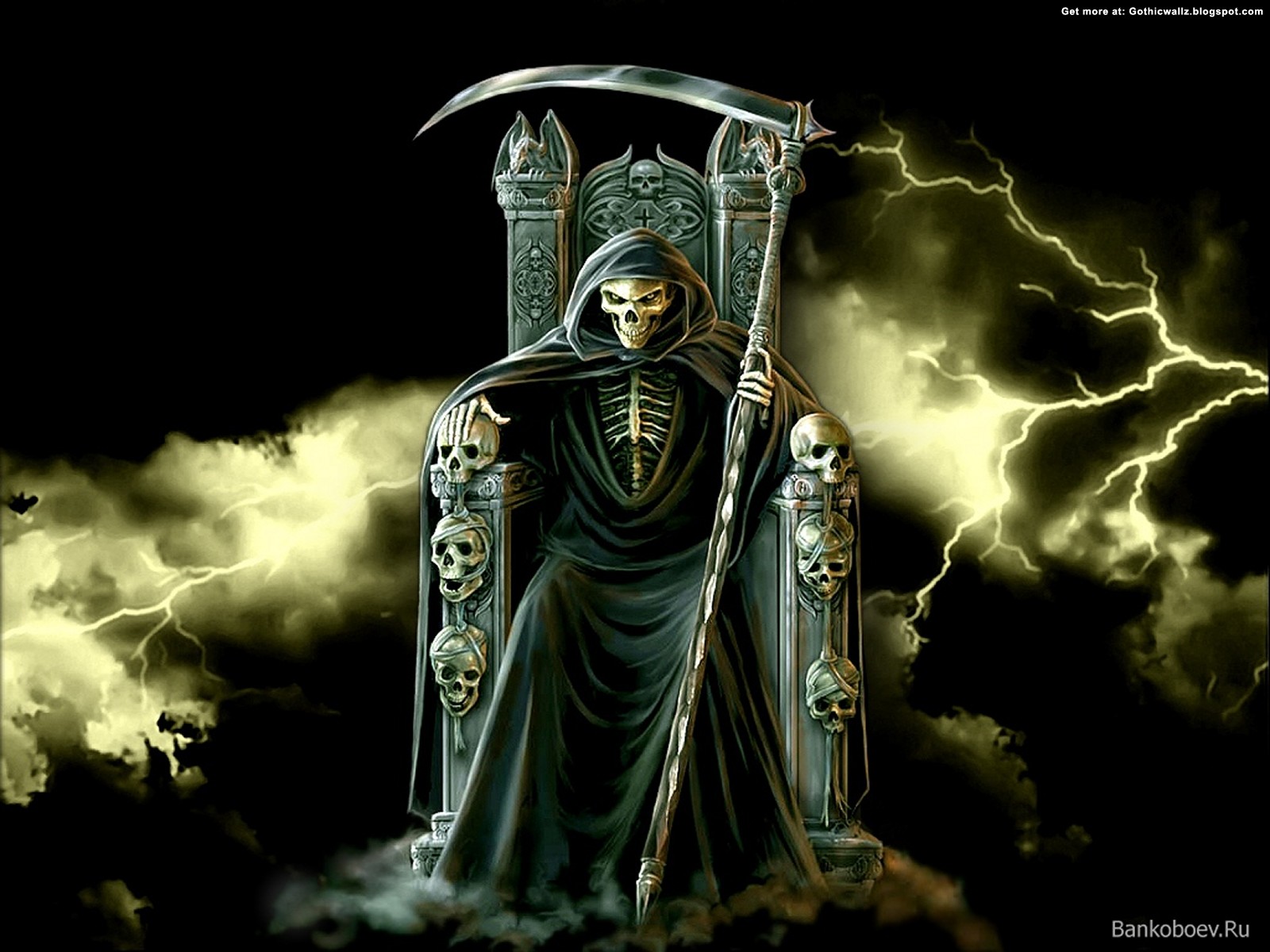 Skeleton Rules Dark Gothic Wallpaper