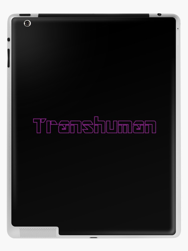Transhuman Purple Outline On Black Background iPad Case Skin By