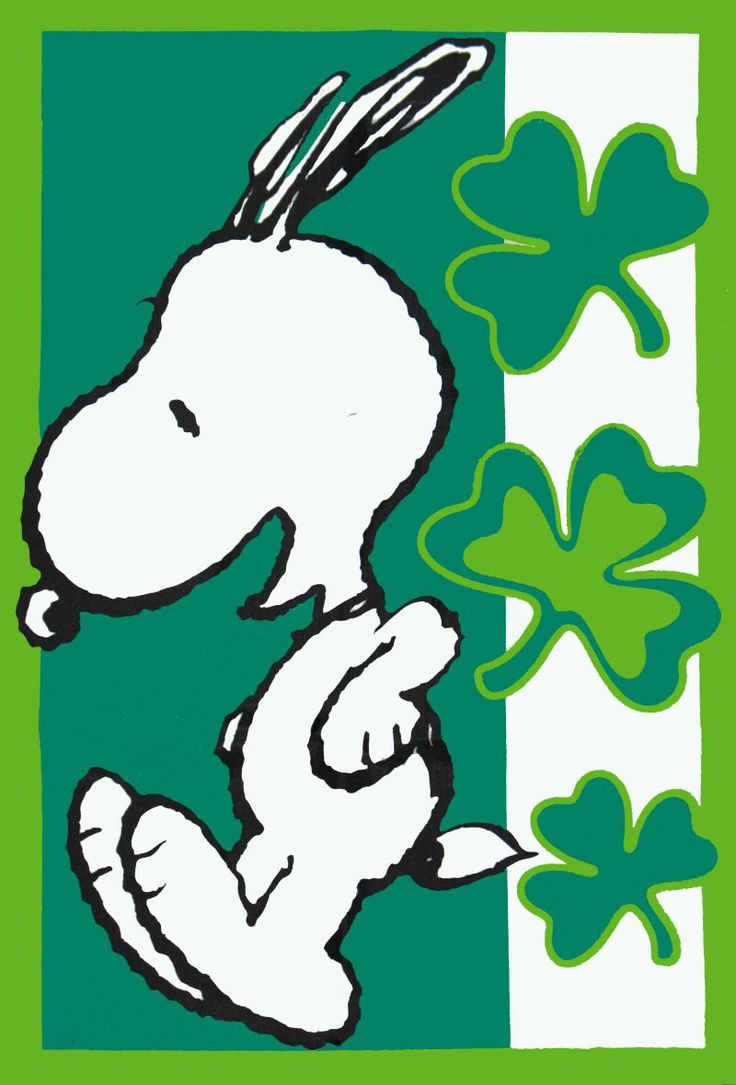 Snoopy St Patrick S Day Flag Peanuts Gang